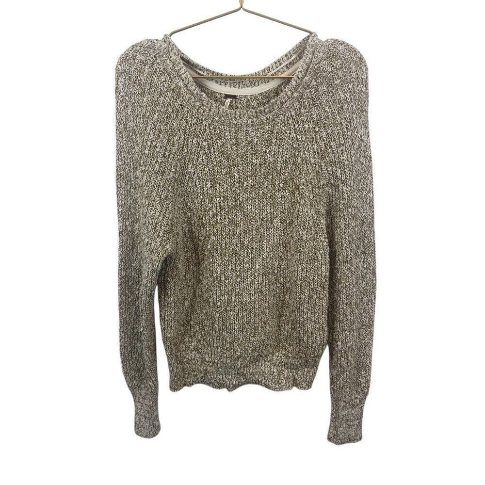 Free People Tan Cream Knit Sweater Size‎ Small